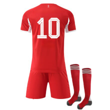 (XL(180-190CM)) Rotes Heim Fussball Set Trainingsanzug mit Name und Nummer 10 fuer Erwachsene Kinder
