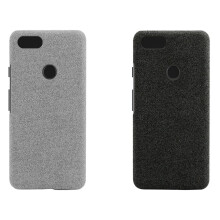 2 Pcs Phone Shell Cloth Leather Case Anti Drop Protective Cover Suitable for Pixel 3, Light Grey & Black