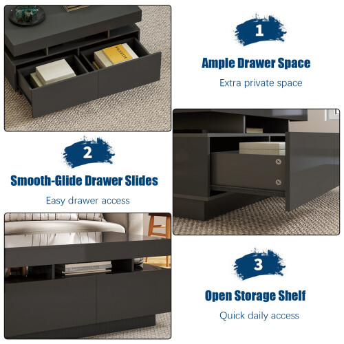 Modern Coffee Table with Storage 2