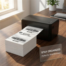 4x6 Thermal Shipping Labels 1000 Pack 2 Stacks, Perforated Waterproof Commercial Grade for Desktop Printer