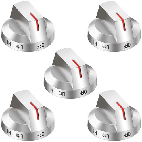 5pcs DG94-03500AA DG94-03500AU Gas Stove Knobs Replacements,Gas Range Control Knob Replacement for