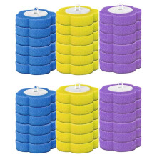 36-Pack Disposable Toilet Brush Refills, Sponge and Non-Woven Fabric Heads for Bathroom Brushes