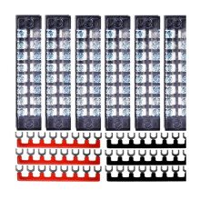 6 Sets Terminals Block Strips,8-Position 600V 15A Pluggable Terminal Block with Cover (Screw Connection)