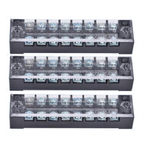 6 Sets Terminals Block Strips,8-Position 600V 15A Pluggable Terminal Block with Cover (Screw Connection) 2