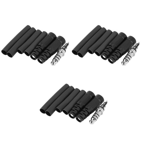 3X Replacement Helicopter Plug Headset Adapter U-174 / U Type A Solder for David Clark Helicopter Headset 1