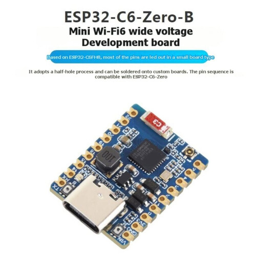 ESP32-C6-Zero-B Development Board  Development Board WiFi 6  5 RISC-V Microcontroller Module for DIY