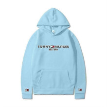 (3XL, Sky Blue) Men's Casual Fleece Pullover Hoodie with Long Sleeves