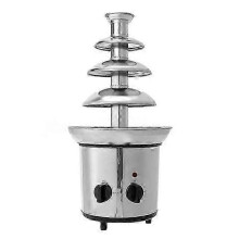 (Eu version) 4-Tiers Electric Fountain - Fondue Pot Set For Chocolate, Candy, Ranch, Nacho Cheese