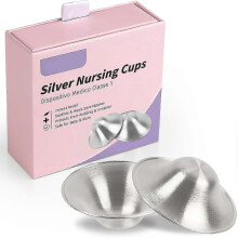 925 Pure Silver Nipple Shields, Silver Cups for Breastfeeding, Breast Shields for Nursing Newborns, Essentials Nipple Guards And Pads JP