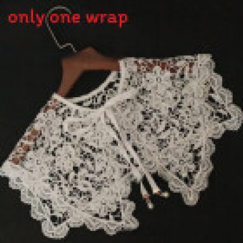 (White Strap)Womens Versatile Lace Shoulder Neck Accessory With Embellished Pattern Floral