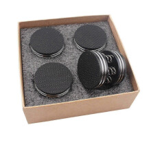 (Black) Vibration Isolation Pads 4-Pack Aluminum Alloy for Audio Turntable Hifi Equipment Shock Absorptions