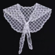 (Style D)Enveloppe de cou en soie été adulte avec motif dentelle florale pour rehausser la mode