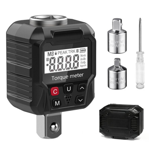 1/2" Digital Torque Tester Drive Digital Torque Adapter Electronic Torque Wrench Adapter for Car, Versatile Torque Meter