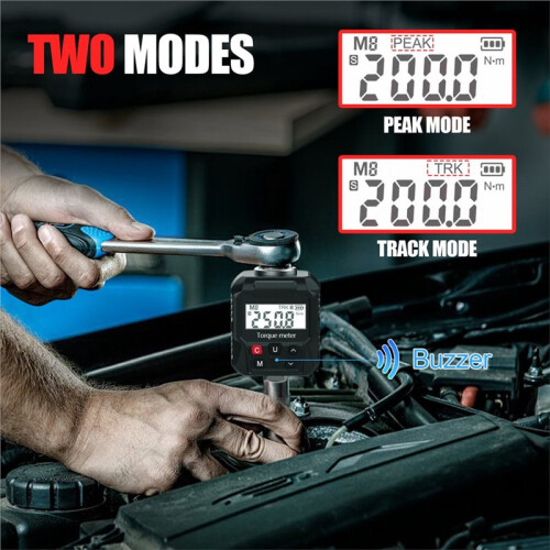 1/2" Digital Torque Tester Drive Digital Torque Adapter Electronic Torque Wrench Adapter for Car, Versatile Torque Meter 2