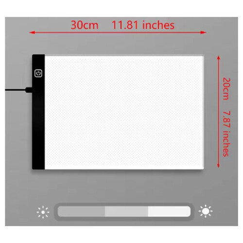 Children Drawing Board 3 Level Adjustable Brightness Light Notebook LED Drawing Copying Table Transparent Copying Table 1