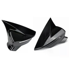 (Gloss Black) Apply For SEAT LEON MK3 5F 2013-2019 IBIZA MK5 2017-2020 Car Rearview Side Mirror Cover Wing Cap Exterior Door Housing Shell Trim