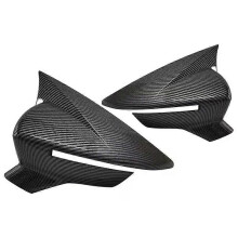 (Carbon Look) Apply For SEAT LEON MK3 5F 2013-2019 IBIZA MK5 2017-2020 Car Rearview Side Mirror Cover Wing Cap Exterior Door Housing Shell Trim