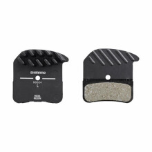 Plaquettes de frein vélo Shimano H03A-RF en résine avec ailette et ressort - noir