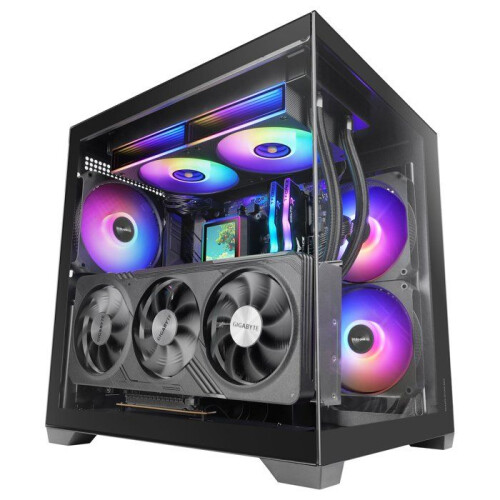 PC-Gehäuse - MARS GAMING - MC-VIEW3 - Micro-ATX - Panoramaglas - 3 ARGB-Lüfter 120 mm 1