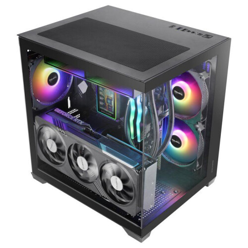 PC-Gehäuse - MARS GAMING - MC-VIEW3 - Micro-ATX - Panoramaglas - 3 ARGB-Lüfter 120 mm 2