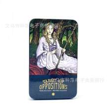(Gummy Bear Tarot Cards in Tin Box) High-end color-stamped gold-plated tarot deck in tin box, playing cards, board game.