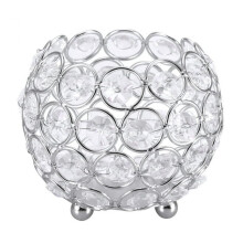 Dekoracje ślubne, ozdoby stołu, kryształowe świeczniki typu tealight, dekoracja domu, biura, szeroka i duża metalowa podstawa, bezpłomieniowa