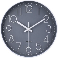 Horloge murale à piles avec mouvement à quartz, affichage clair et précis des grands chiffres, idéale pour la maison, le bureau ou l'école,