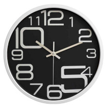 Horloge murale Ă piles de 30 cm (12 pouces), horloge murale moderne avec cadre en acier inoxydable antirouille et mouvement Ă quartz silencieux,