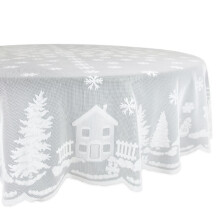 Vintage lace Christmas tablecloth decorative 1 piece