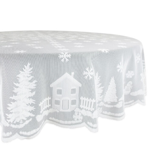 Vintage lace Christmas tablecloth decorative 1 piece
