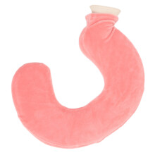 Bouillotte ergonomique isotherme, avec couvercle souple et embout anti-fuite pour thérapie par le chaud et le froid, sans odeur, pour soulager la