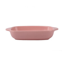 Ensemble de plats à four en porcelaine, plats en céramique non toxiques avec poignées, plat à lasagnes rectangulaire profond avec émail facile