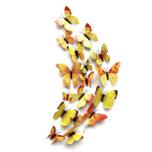 Autocollants papillons de différentes tailles, décorations magnétiques papillons pour décoration murale papillons 3D, autocollants amovibles avec