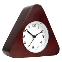 Horloge de bureau en bois à mouvement quartz, silencieuse (sans tic-tac), à piles, avec une vue dégagée, pour une touche d'élégance au