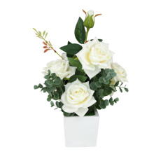 Roses en soie de qualité supérieure, fleurs artificielles pour une décoration intérieure polyvalente et sans entretien, charme réaliste et
