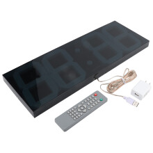 Horloge écologique, horloge numérique intelligente WiFi avec structure double couche haute résistance, affichage LED à luminosité réglable pour