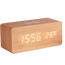 Horloge avec affichage de la température et de l'humidité, appareil innovant avec commande vocale et luminosité réglable, pour une expérience
