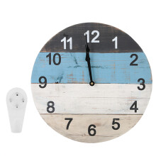 Horloge murale décorative à mouvement à quartz précis, silencieuse et sans tic-tac, fonctionnant sur piles, style rustique vintage pour votre