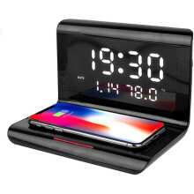 Réveil magnétique élégant pour téléphone portable, sécurité garantie, veilleuse à luminosité réglable, affichage numérique pour une