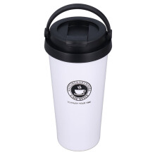 Gobelet à café réutilisable, en acier inoxydable, avec large ouverture et couvercle hermétique, pour boissons chaudes et froides lors