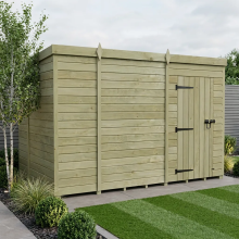 9 x 6 Pent Shed Tanalised (Single Door, No Windows)