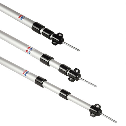 Telescopic Aluminum Tent Poles, Adjustable 3-Section Awning Support, Over 1
