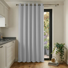 (Silver Ringtop-66"x84") Thermal Blackout Ready Made Curtains Room Divider Door Curtain - Single Panel
