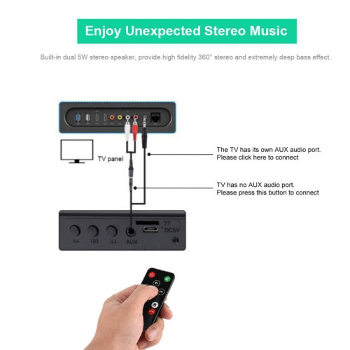 Bluetooth-luidspreker - GIGICIAL - Draadloos - 10W - Bluetooth 5.0 - Zwart 2