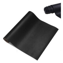 Reparatiepatch - KAKOO - Zwart leer - Zelfklevend - 50x137cm - Reparatieset