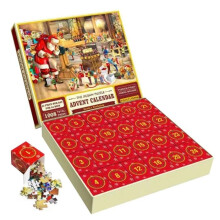 Adventskalender met puzzels, 24 kerstpuzzeldoosjes, aftelkalender, leuk kerstcadeau