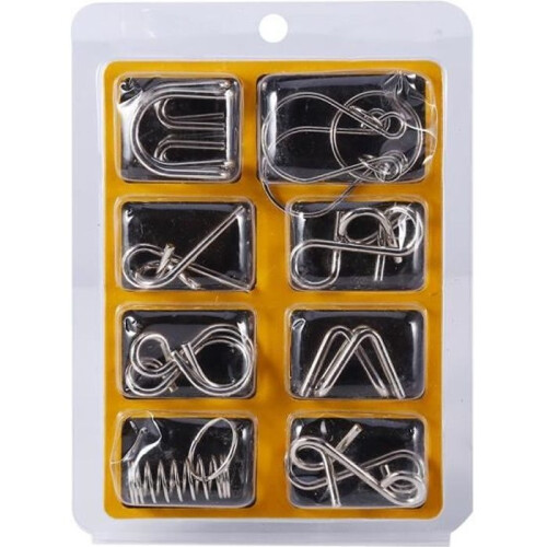 Set van 8 metalen IQ-testpuzzels - CYA
