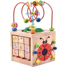 Houten spel - Acwenie - Kralenlabyrint - Compact en multifunctioneel - Geschikt voor kinderen vanaf 2 jaar