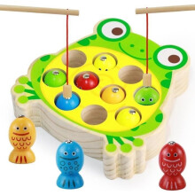 Educatieve spellen - Niet gespecificeerd - Magnetisch visspel - Hout - 10 vissen - 2 hengels