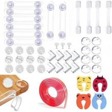 Baby and Child Safety, 48-Piece Set of Child Safety Accessories, Ready to Install. No Tools Required